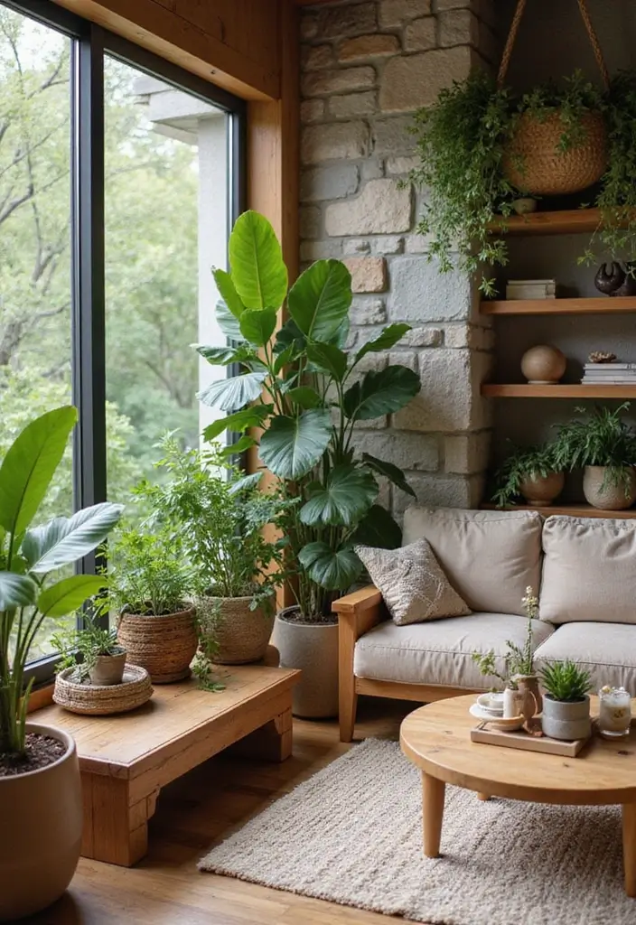 29 Living Room Ideas Cozy Styles That Feel Warm and Relaxing - 6. Add Natural Elements