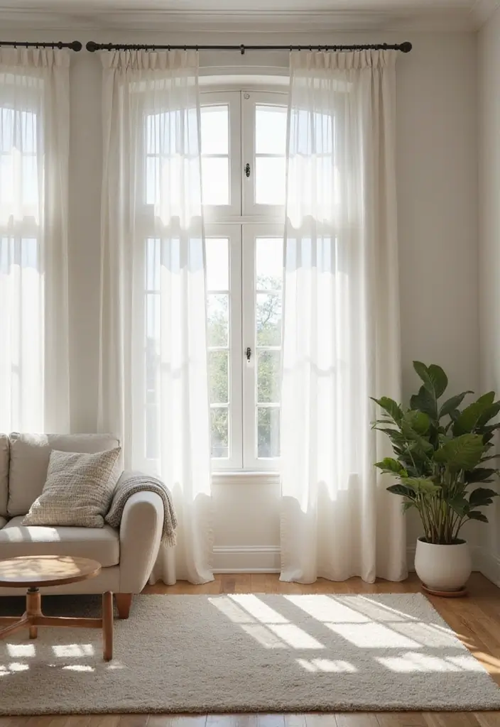 29 Living Room Ideas Simple Designs That Feel Clean and Minimal - 12. Minimalist Window Treatments