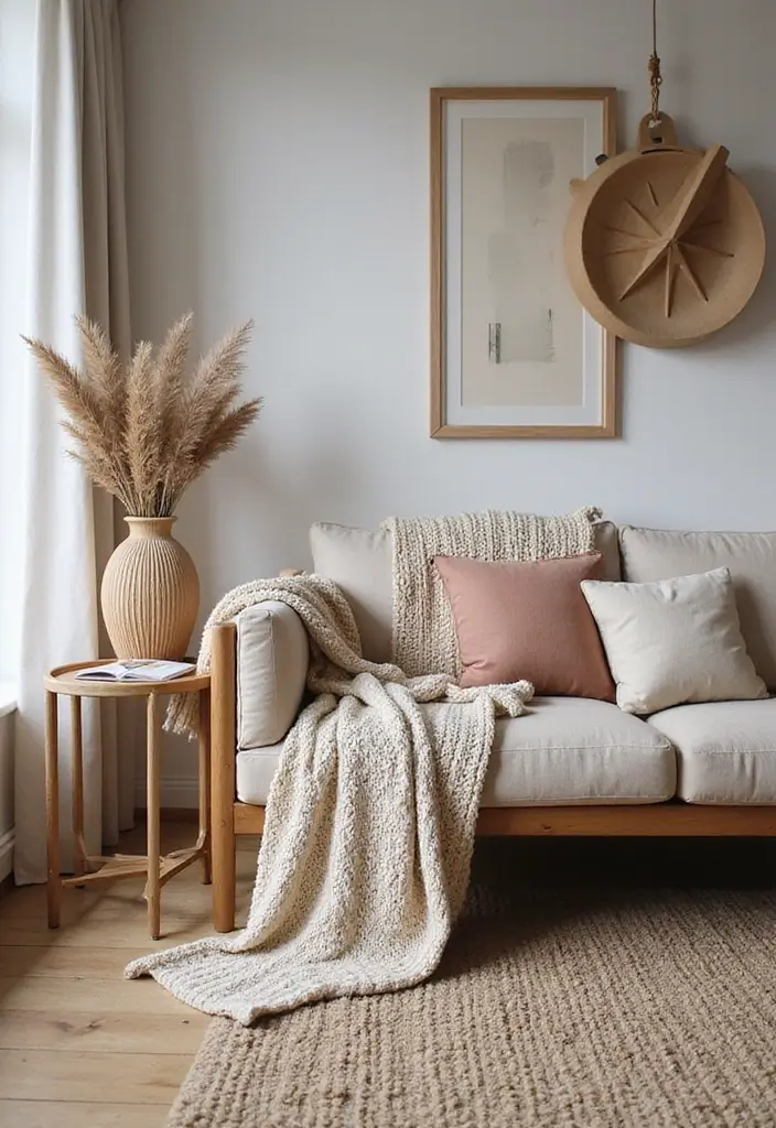 29 Living Room Ideas Simple Designs That Feel Clean and Minimal - 4. Cozy Textiles