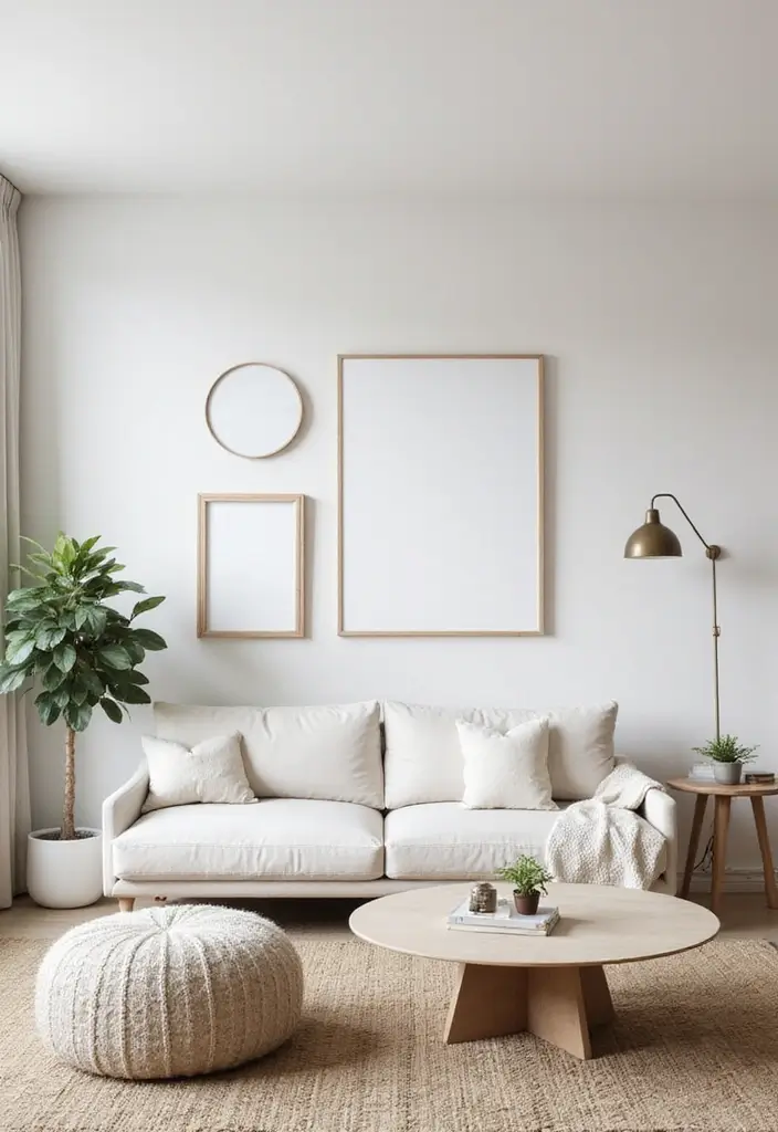 29 Living Room Ideas Simple Designs That Feel Clean and Minimal - 5. Minimalistic Wall Art