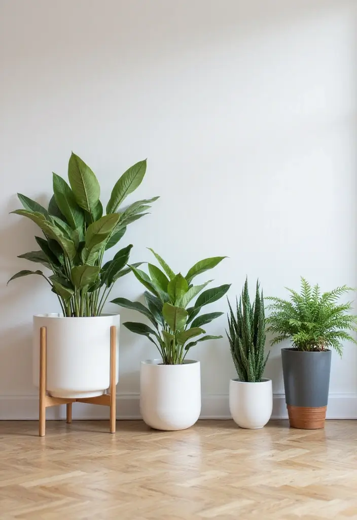 29 Living Room Ideas Simple Designs That Feel Clean and Minimal - 6. Integrated Greenery