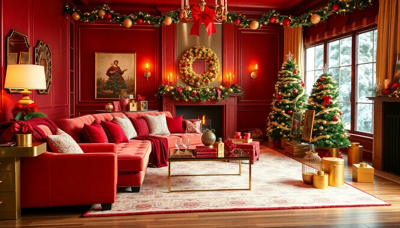 29 Red and Gold Living Room Decor Ideas That Feel Festive and Luxurious