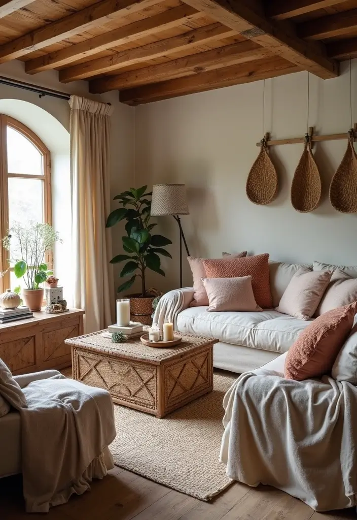 29 Rustic Cabin Living Room Ideas That Feel Warm and Inviting - 12. Choose Functional Decor