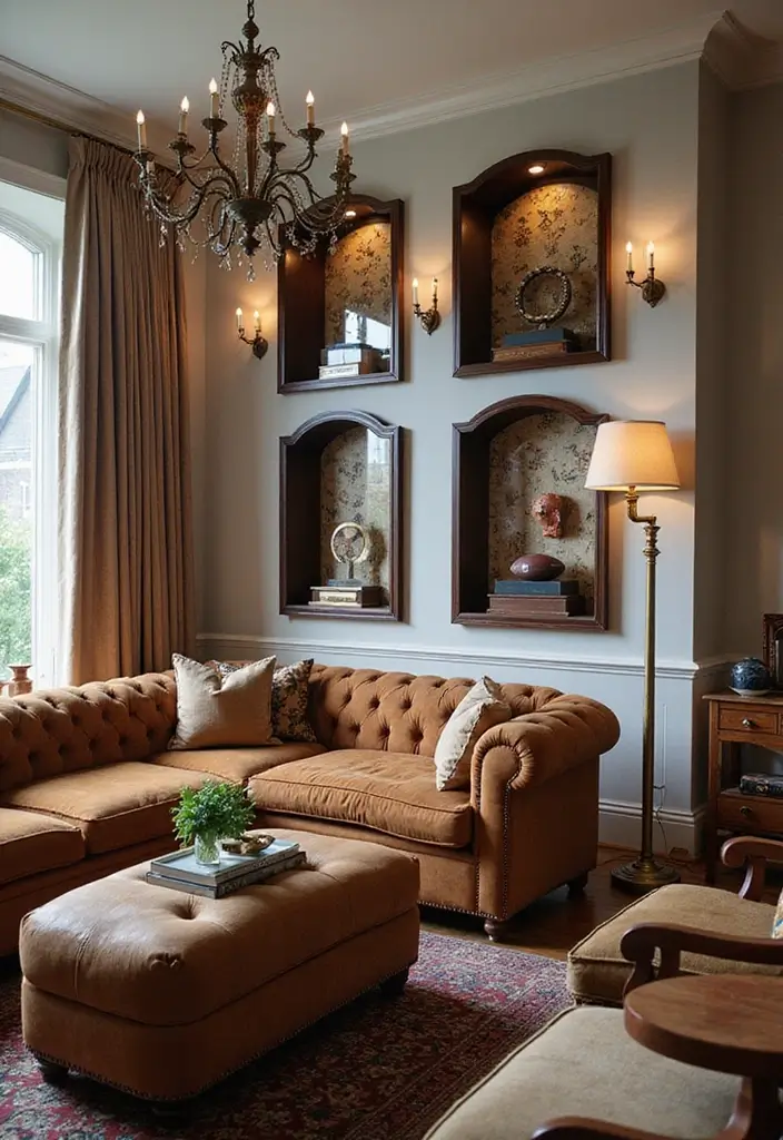 29 Vintage Wall Art Living Room Ideas That Feel Timeless and Elegant - 17. Vintage Sports Memorabilia