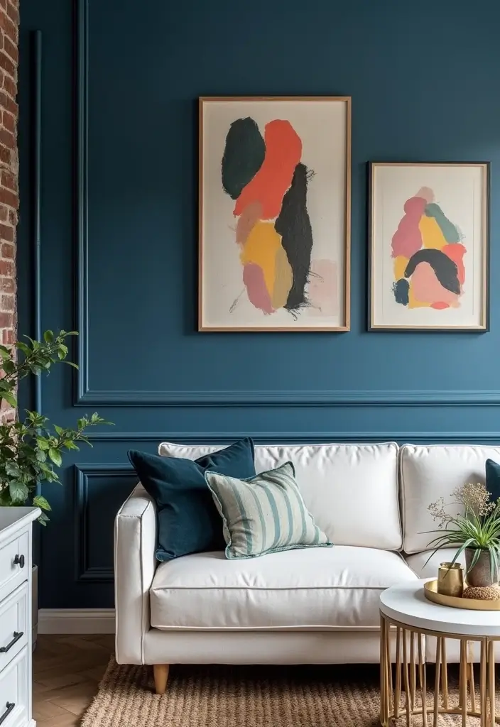 29 Wall Highlight Ideas Living Room That Add Drama and Depth - 1. Bold Accent Walls