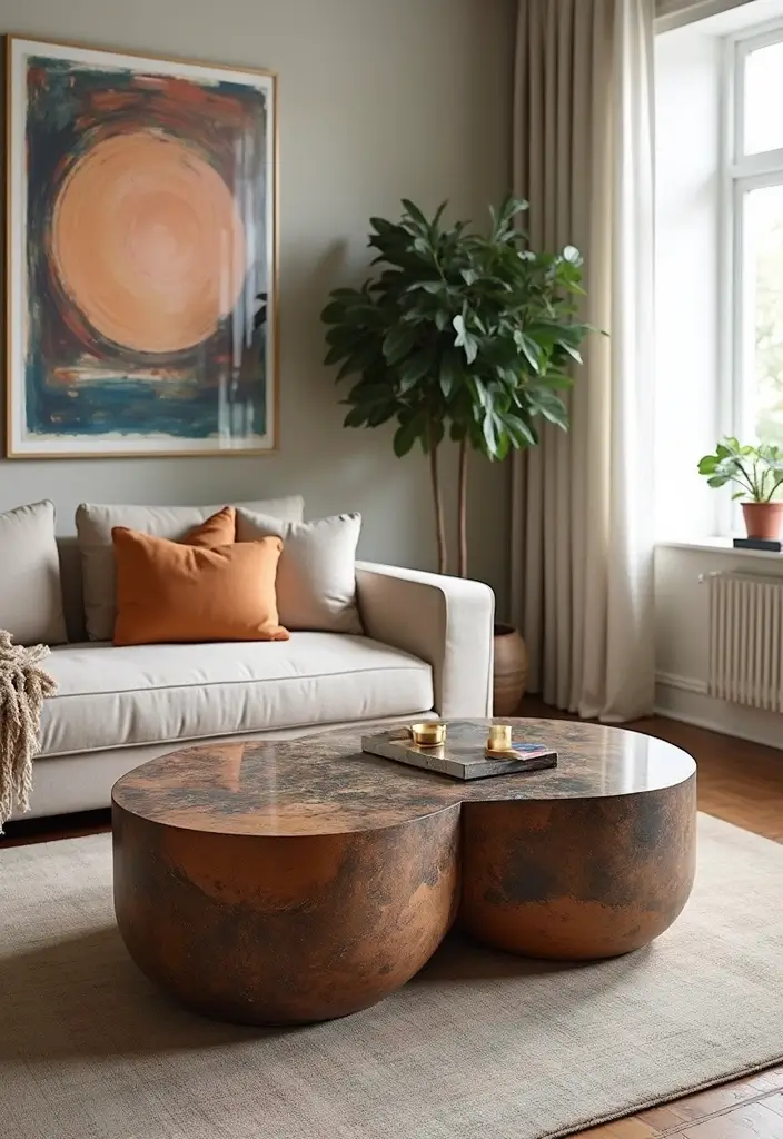 29 Wall Highlight Ideas Living Room That Add Drama and Depth - 11. Multi-Functional Art Pieces