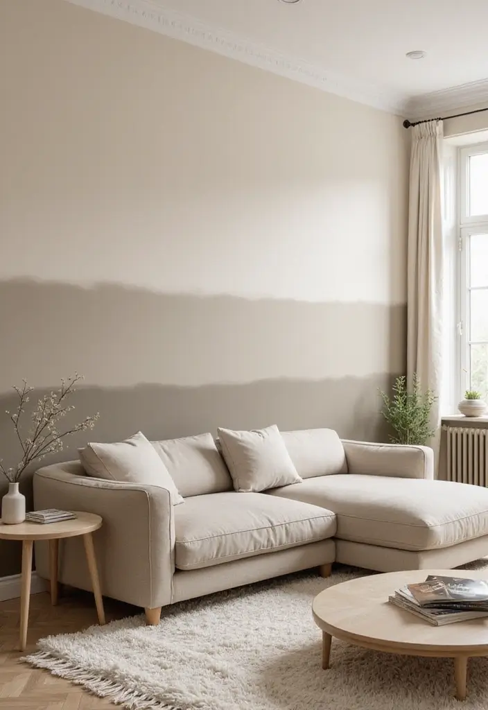 29 Wall Highlight Ideas Living Room That Add Drama and Depth - 13. Sophisticated Color Gradients