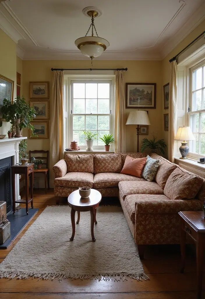 29 Wall Highlight Ideas Living Room That Add Drama and Depth - 14. Vintage Finds