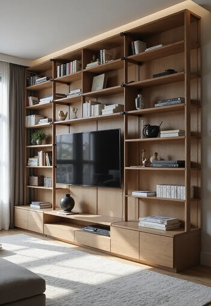 29 Wall Highlight Ideas Living Room That Add Drama and Depth - 24. Modular Wall Units