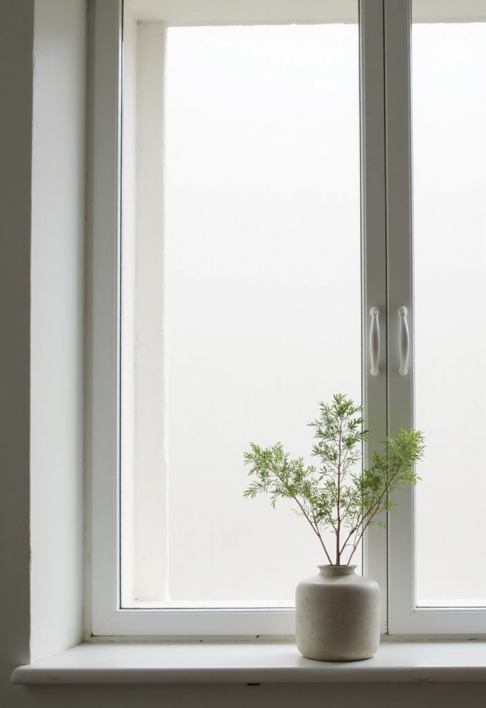 29 Window Sill Decor Living Room Ideas That Feel Charming and Creative - 16. Minimalist Decor Approach