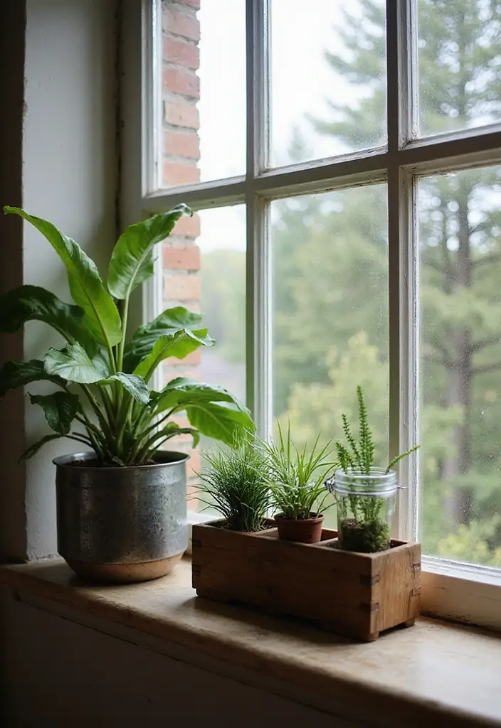 29 Window Sill Decor Living Room Ideas That Feel Charming and Creative - 19. Layered Textures