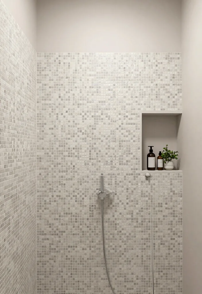 14 Bathroom Dry And Wet Area Partition Ideas For Better Layout - 5. Tiled Half-Walls for Structure 1