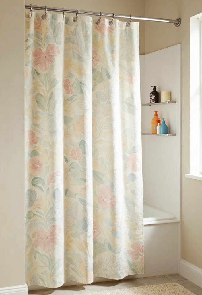 14 Bathroom Dry And Wet Area Partition Ideas For Better Layout - 7. Fabric Curtains for Flexibility 1