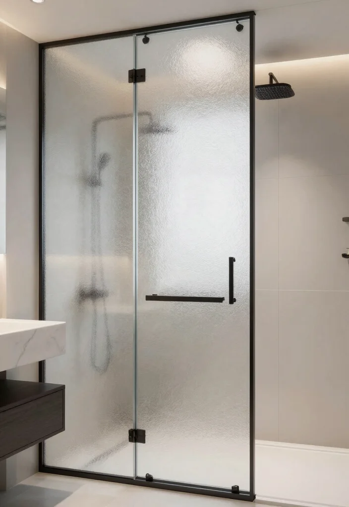 14 Bathroom Dry And Wet Area Partition Ideas For Better Layout - 9. Frosted Glass for Privacy and Elegance 1