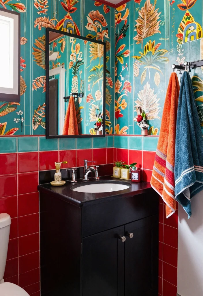 14 Bathroom Ideas With A Black Vanity For Bold Contrast - 3. Bold Accents 1