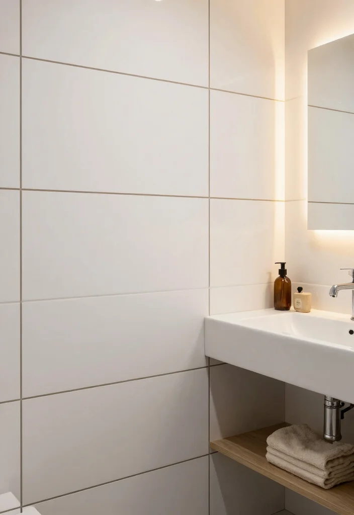 14 Brown Tile Bathroom Ideas With Cozy Warmth - 13. Brown Grout with White Tiles 1