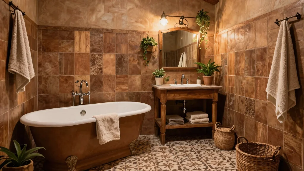 14 Brown Tile Bathroom Ideas With Cozy Warmth