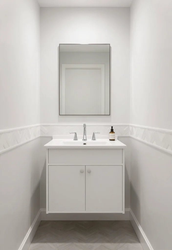 14 Chevron Tile Bathroom Ideas With Modern Pattern - 12. Chevron Borders for Definition 1