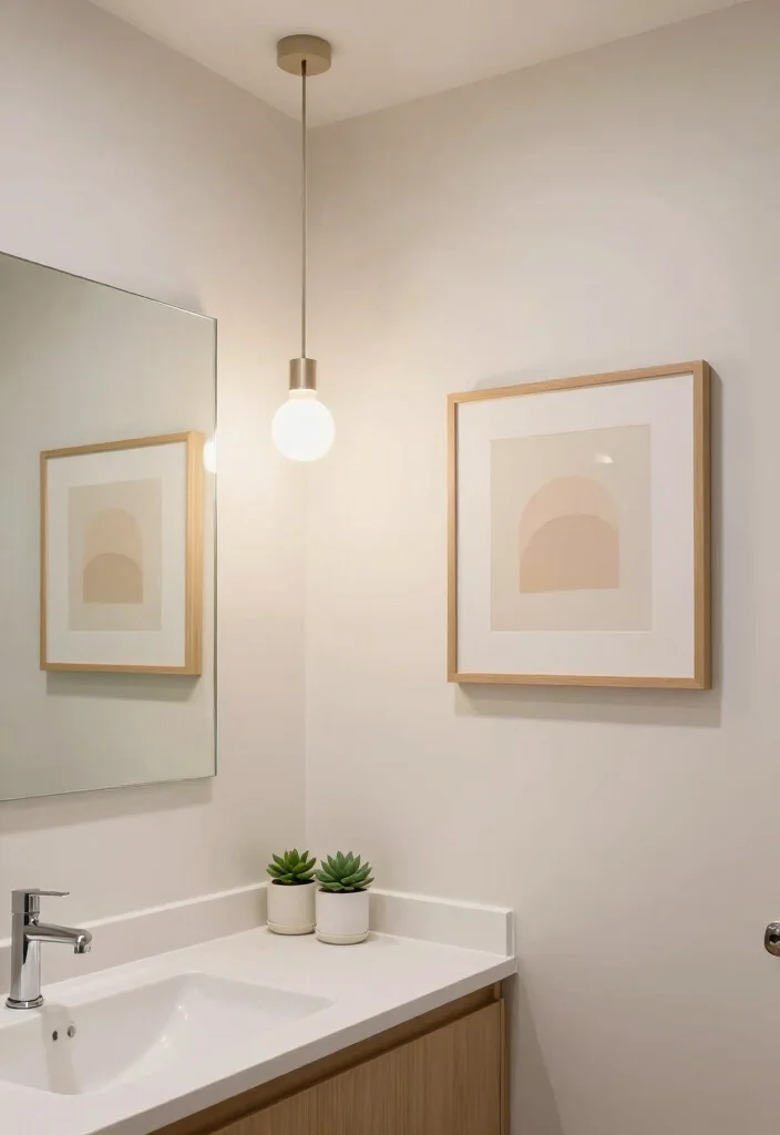 14 Church Bathroom Ideas With Simple Clean Style - 4. Minimalist Decor Accents 1