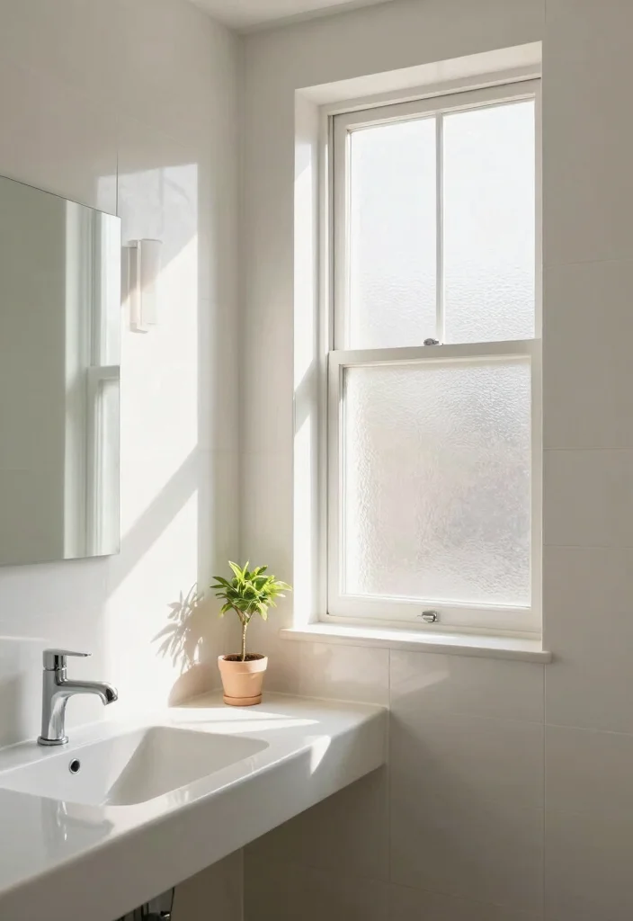 14 Church Bathroom Ideas With Simple Clean Style - 8. Natural Lighting 1