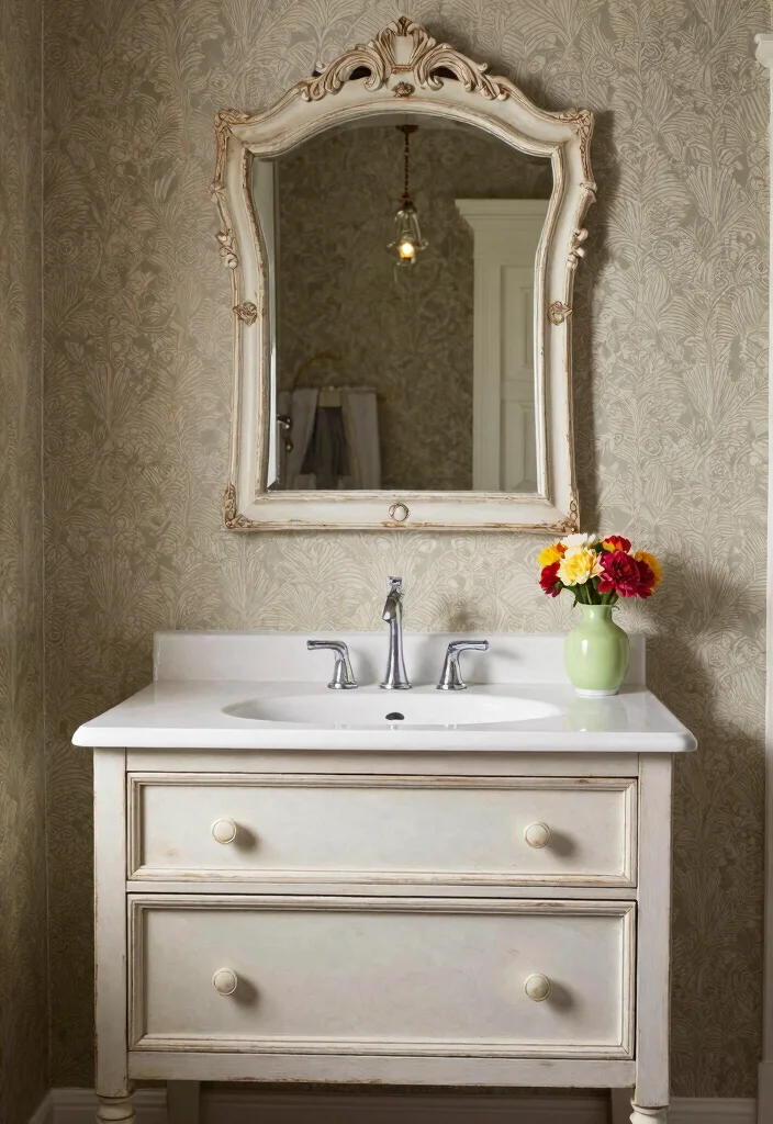 14 Ikea Bathroom Vanity Ideas That Look Custom - 5. Vintage-Inspired Vanity Upgrades 1
