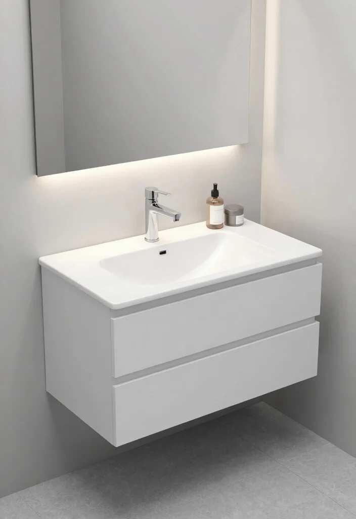 14 Ikea Bathroom Vanity Ideas That Look Custom - 6. Integrated Sink for a Sleek Look 1