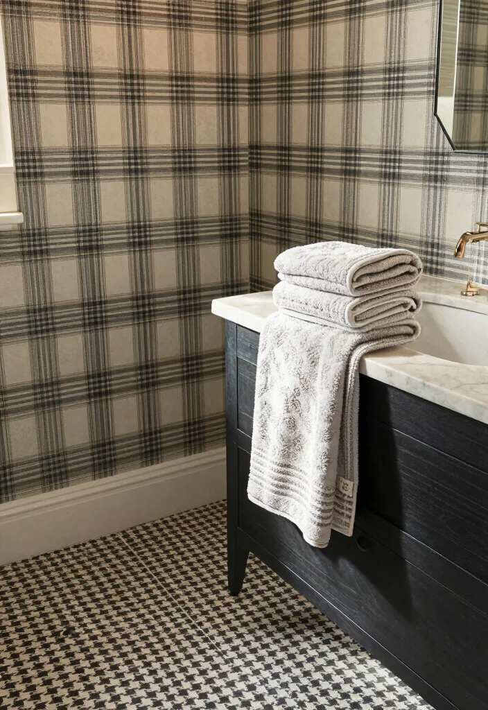 14 Ralph Lauren Bathroom Ideas With Classic Elegance - 10. Timeless Patterns 1