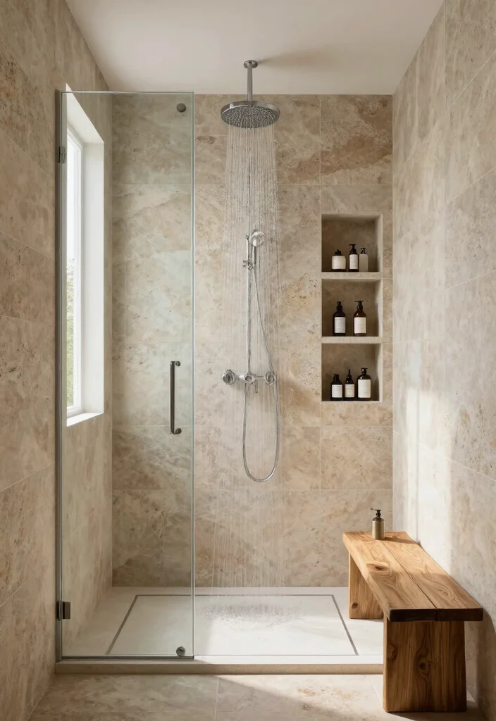 14 Ralph Lauren Bathroom Ideas With Classic Elegance - 6. Spa-like Shower Areas 1