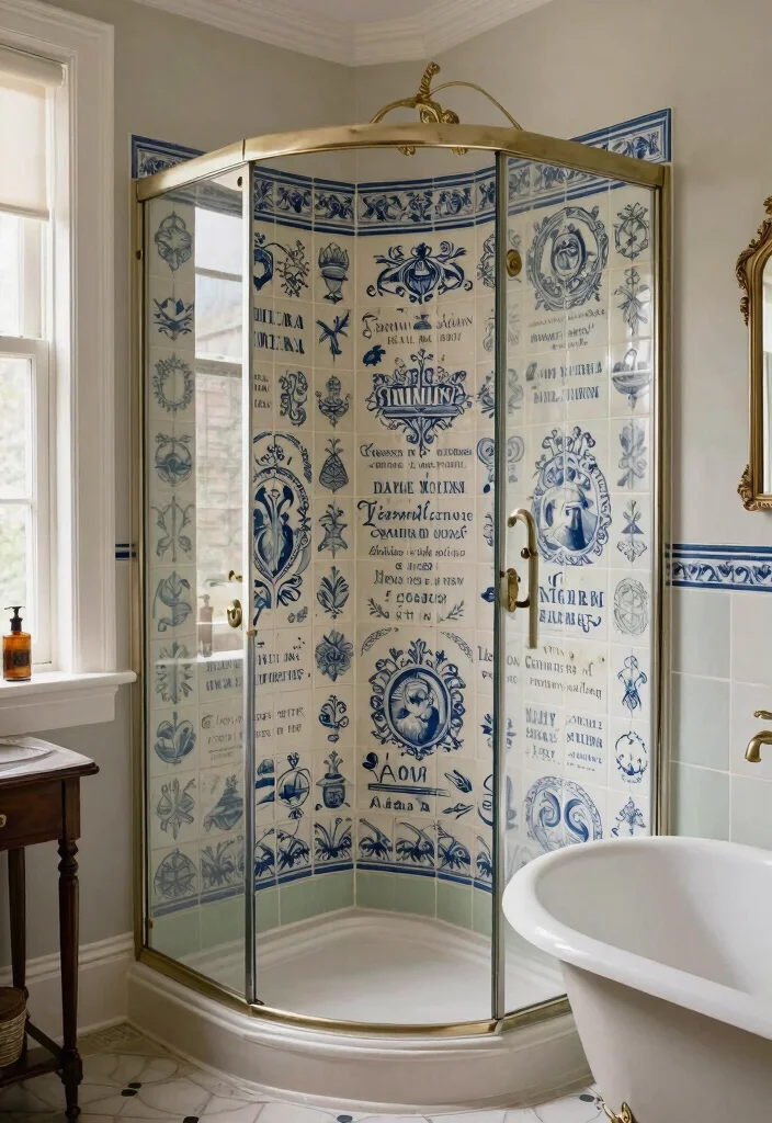 14 Victorian Bathroom Tile Ideas With Historic Charm - 14. Personalized Tile Art 1