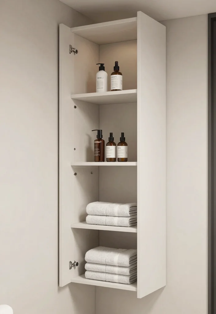 15 Bathroom Alcove Ideas For Smart Space Use - 10. Slide-out Shelving for Space Efficiency 1