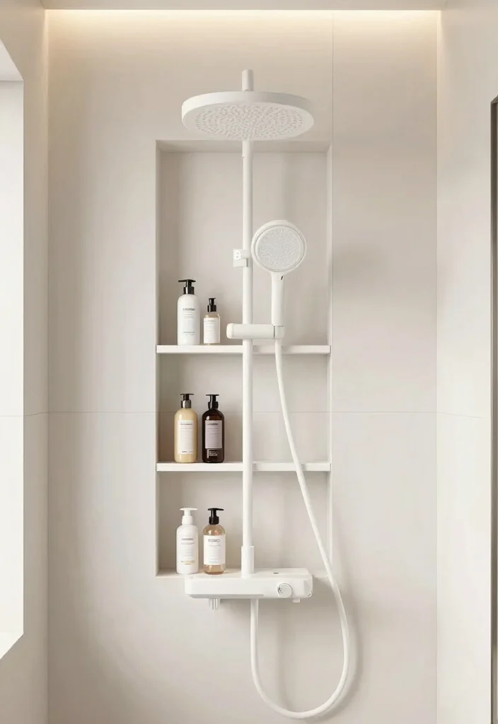 15 Bathroom Alcove Ideas For Smart Space Use - 6. Built-in Shower Shelves 1