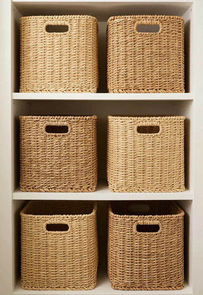 15 Bathroom Alcove Ideas For Smart Space Use - 9. Storage Baskets for Clutter Control 1