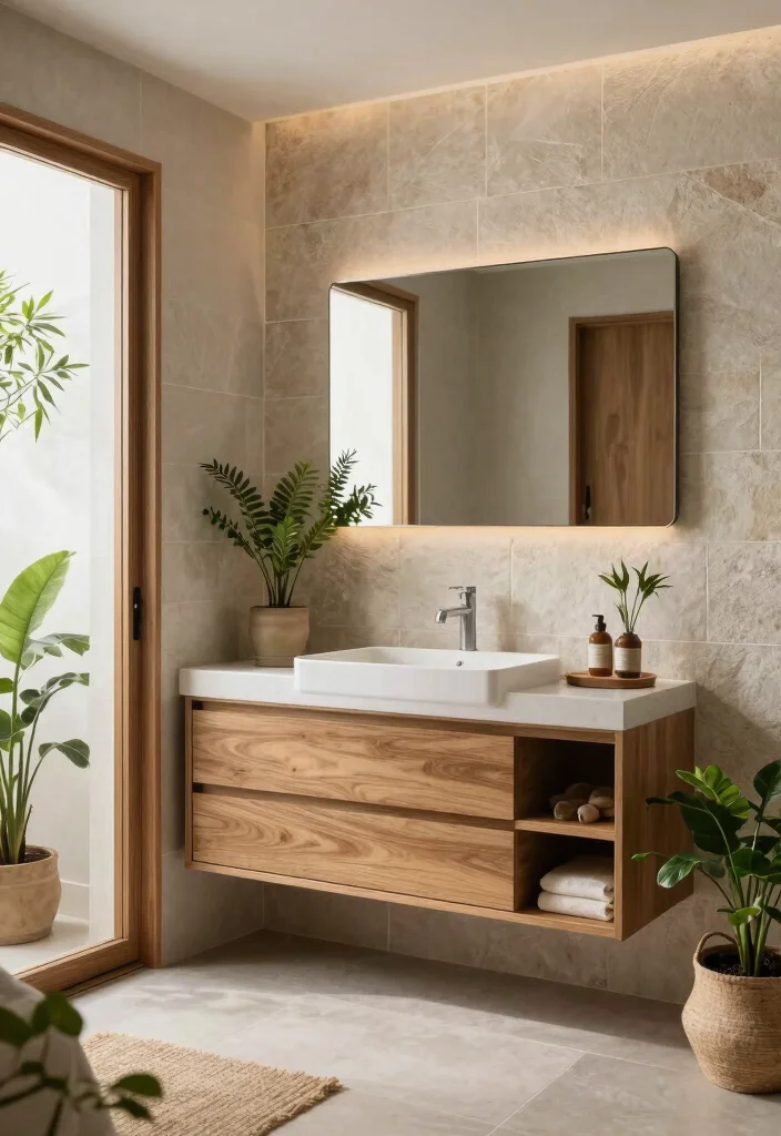15 Bathroom In Bedroom Ideas For Modern Living - 13. Nature-Inspired Elements 1