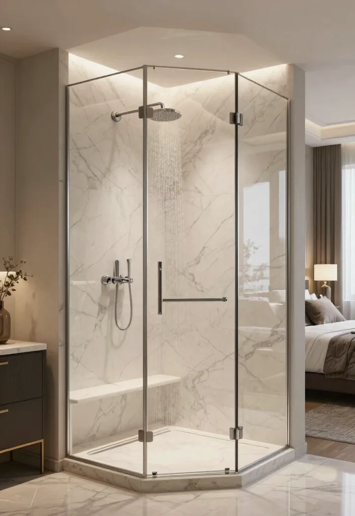 15 Bathroom In Bedroom Ideas For Modern Living - 3. Luxurious Walk-In Shower 1