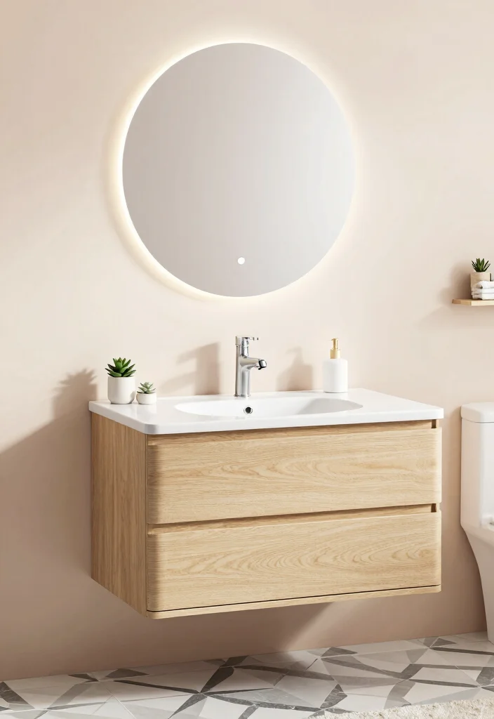 15 Bathroom Vanity With Drawer Ideas For Better Storage - 1. Sleek Wall-Mounted Vanities 1