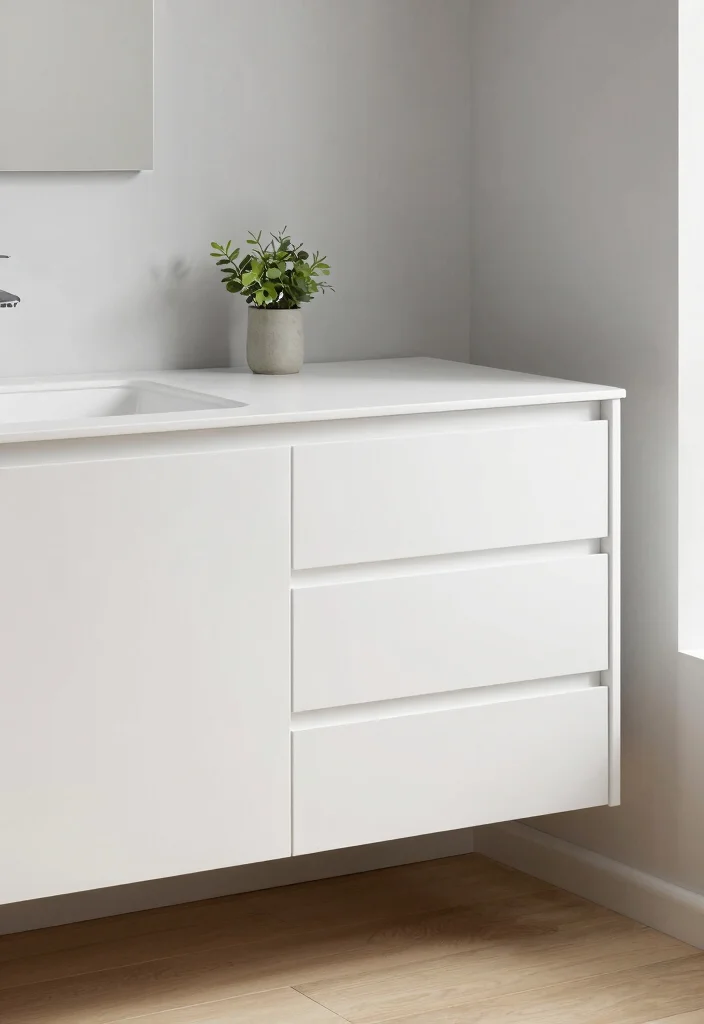15 Bathroom Vanity With Drawer Ideas For Better Storage - 3. Minimalist Drawer Designs 1