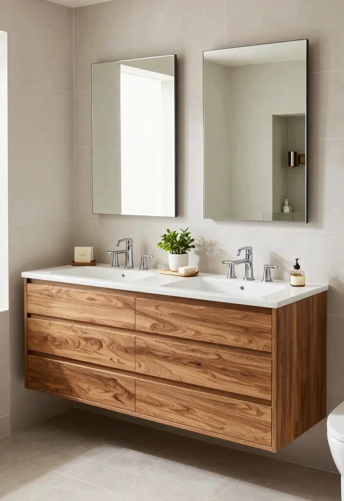 15 Bathroom Vanity With Drawer Ideas For Better Storage - 7. Dual Sink Vanities with Drawers 1