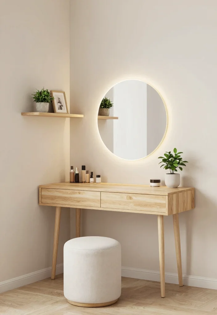 15 Bedroom Ideas With Vanity Chic Functional Corners - 1. Minimalist Glam 1