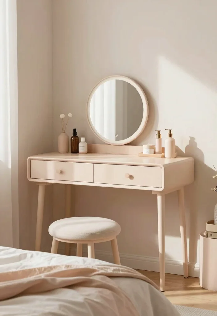 15 Bedroom Ideas With Vanity Chic Functional Corners - 11. Soft Color Palette 1