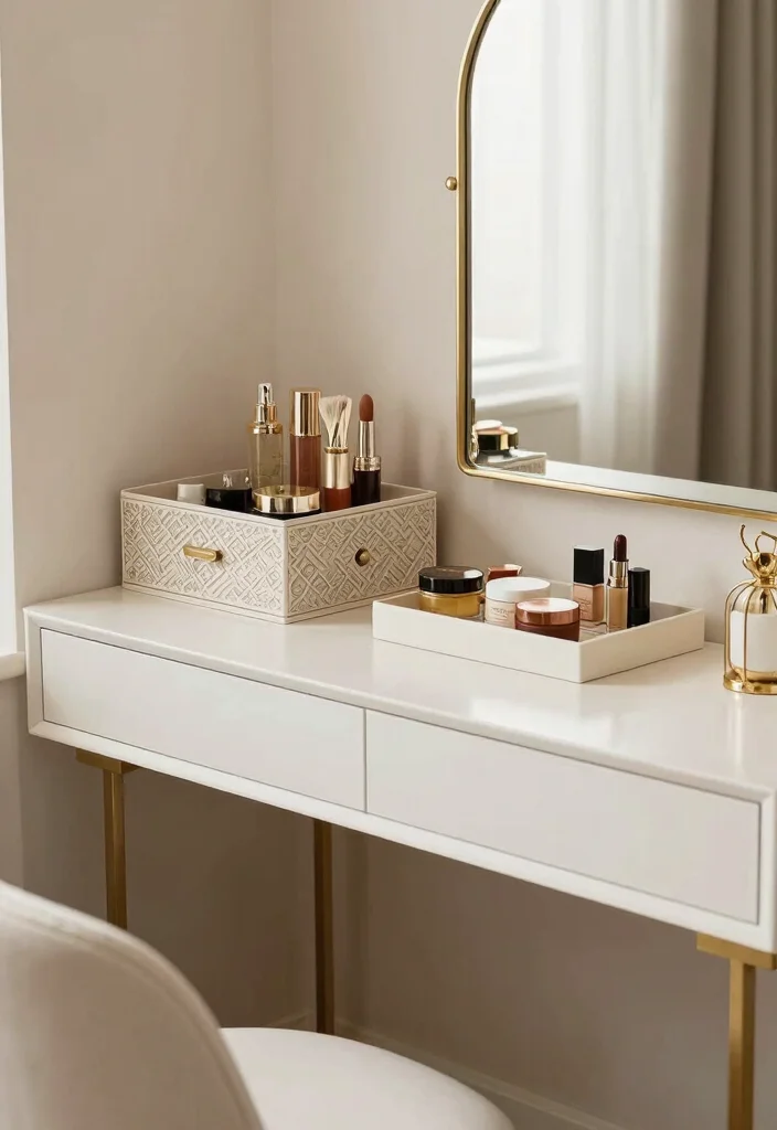 15 Bedroom Ideas With Vanity Chic Functional Corners - 13. Organized Elegance 1