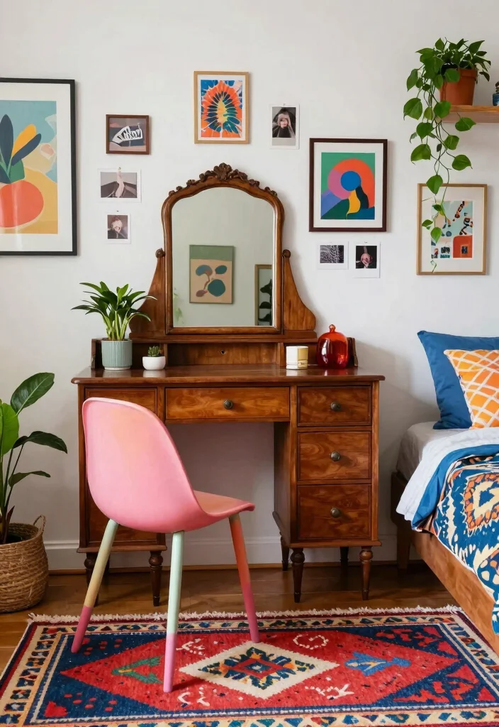 15 Bedroom Ideas With Vanity Chic Functional Corners - 3. Eclectic Vibes 1