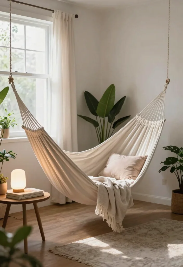15 Bedroom Without Bed Frame Ideas for a Minimal Relaxed Style - 6. Hammock Beds 1
