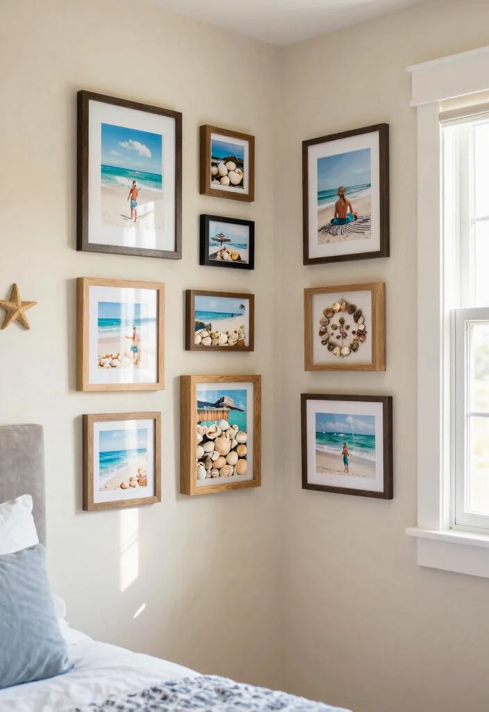 15 Cape Cod Bedroom Ideas: Sloped Ceiling Coastal Charm - 13. Personalized Coastal Touches 1