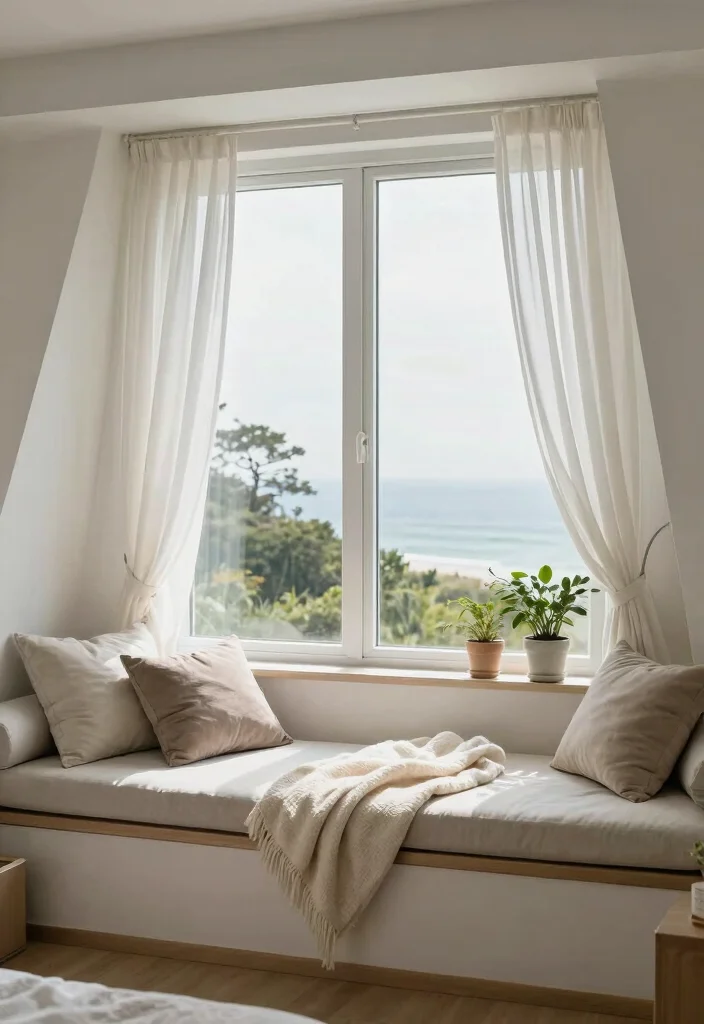 15 Cape Cod Bedroom Ideas: Sloped Ceiling Coastal Charm - 7. Windows with a View 1