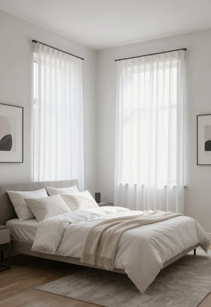 15 Curtains for Short Windows in Bedroom Ideas Smart Styling - 5. Minimalist White 1
