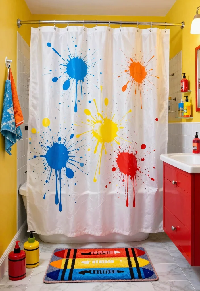 15 Girls Kids Bathroom Ideas With Sweet Personality - 12. Creative Art Studio 1