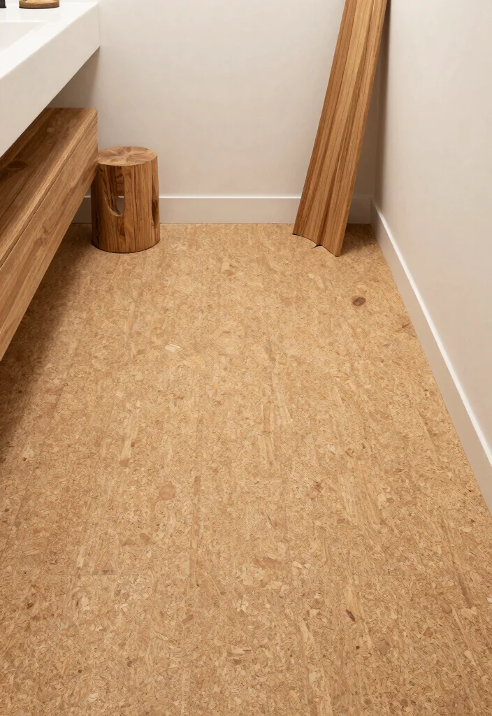 15 Modern Bathroom Tile Ideas For Clean Contemporary Homes - 10. Eco-Friendly Cork Tiles 1