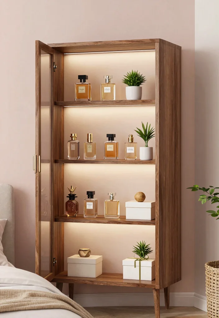 15 Perfume Shelf Ideas for a Bedroom Chic Display - 11. Stylish Open Shelving 1