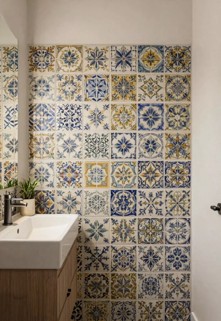 15 Spanish Tile Bathroom Ideas With Old World Beauty - 15. Custom Spanish Tile Designs 1