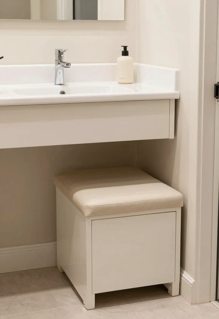 15 Studio Bathroom Ideas For Small Smart Living - 14. Multi-Functional Furniture and Fixtures 1